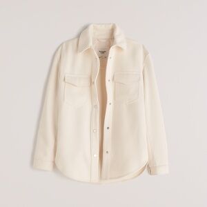 Abercrombie Women's Shirt Jacket - Off white - Medium